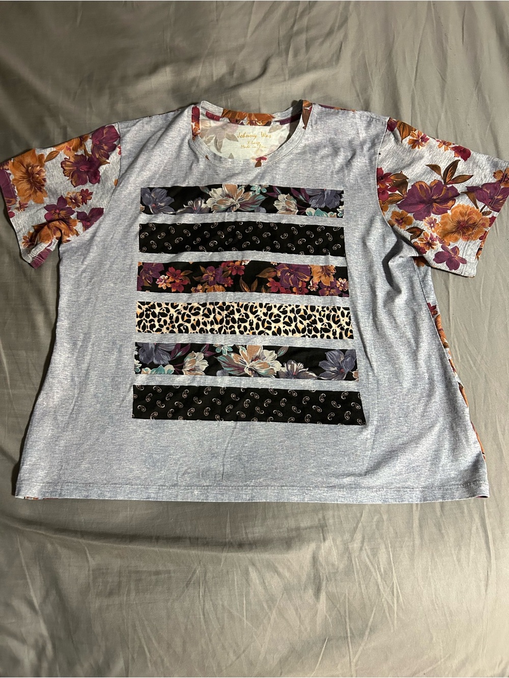 JOHNNY WAS TANZANIA SHORT SLEEVES PIMA COTTON T-SHIRT Size XL